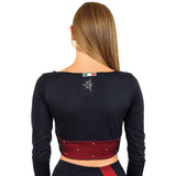 Karisma Crop Top puna-musta koko M* -50 %