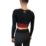 Karisma Crop Top puna-musta koko M* -50 %