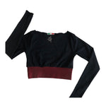Karisma Crop Top puna-musta koko M* -50 %