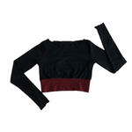 Karisma Crop Top puna-musta koko M* -50 %